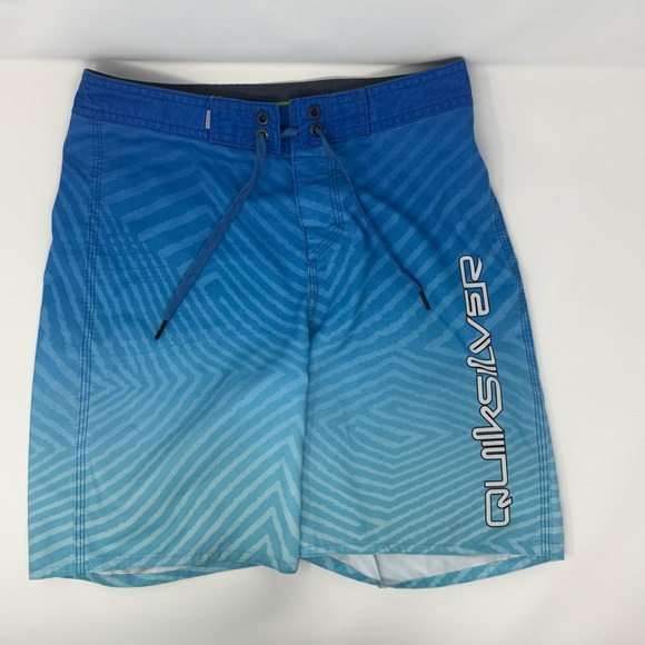 Quiksilver Gradient Blue Board Shorts Boys Size 12 - Picture 2 of 14